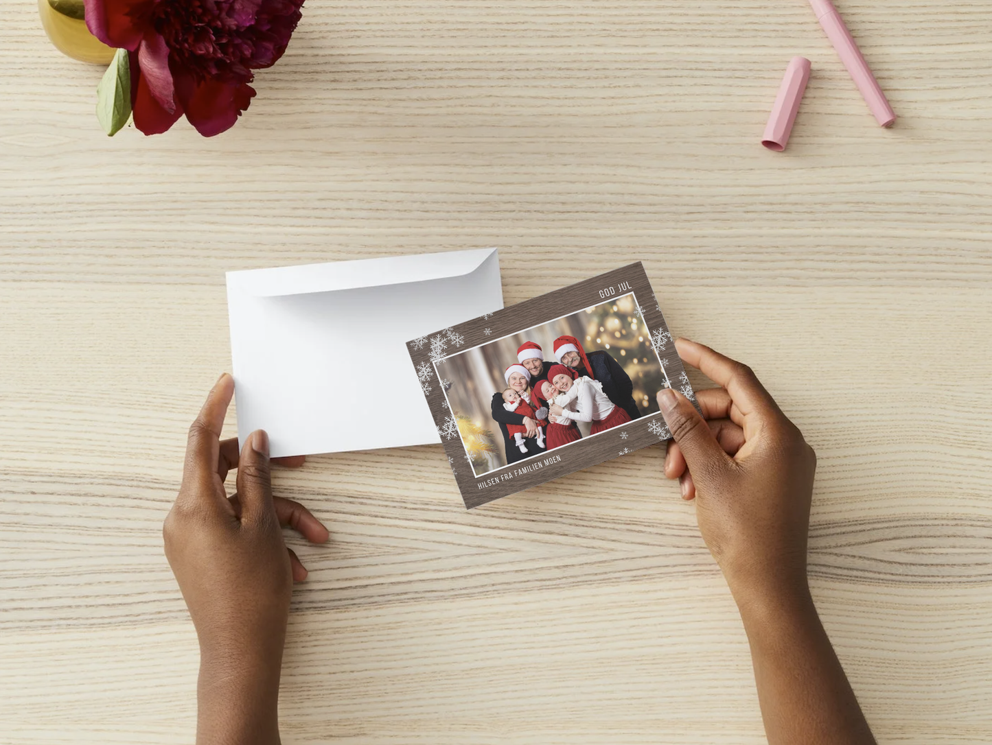 Treverk og snøkrystaller