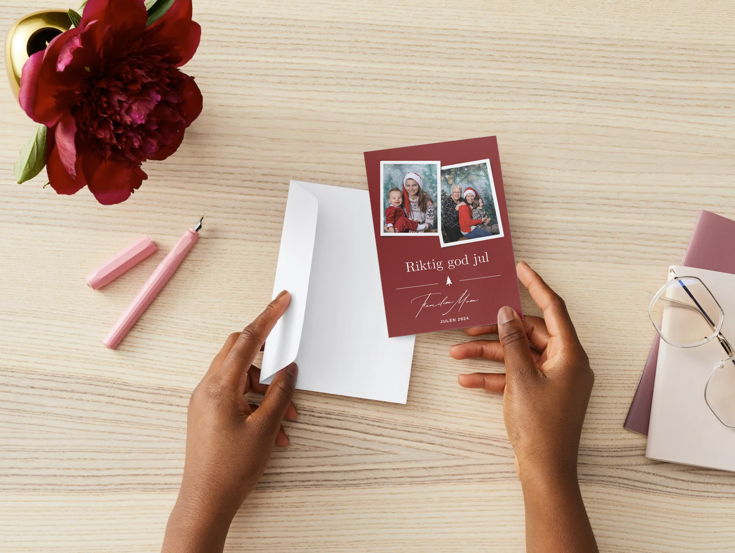 Nisserød hilsen med to bilder