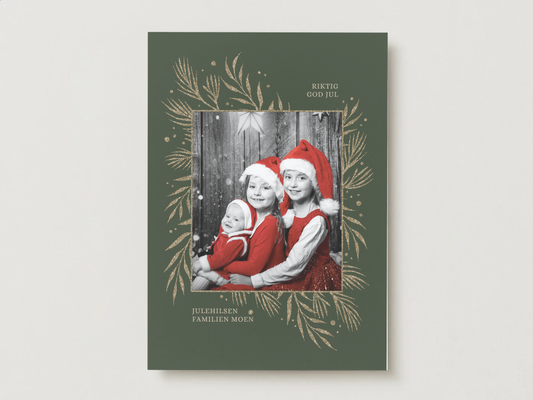 Du grønne, glitrende julehilsen